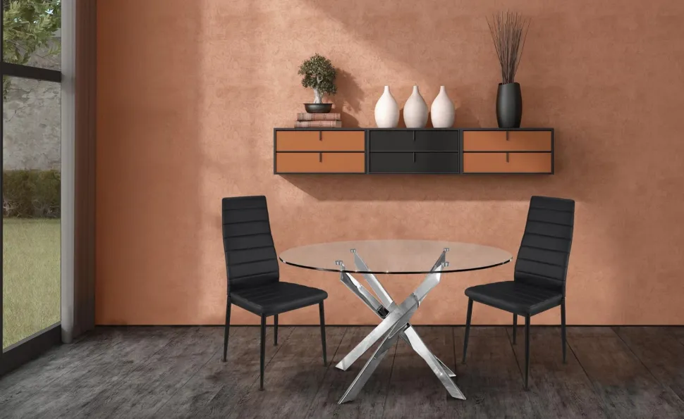 Lot de 8 chaises Stratus Noir