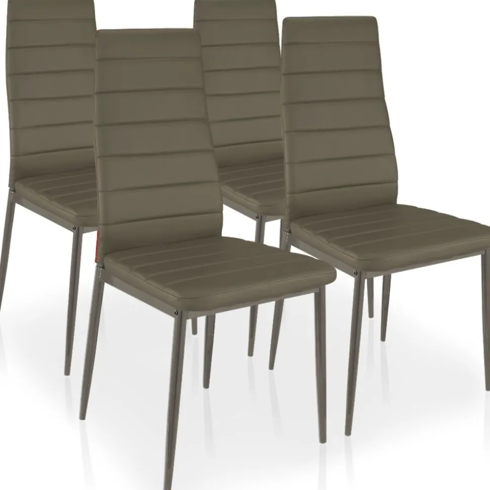 Lot de 4 chaises Stratus Taupe