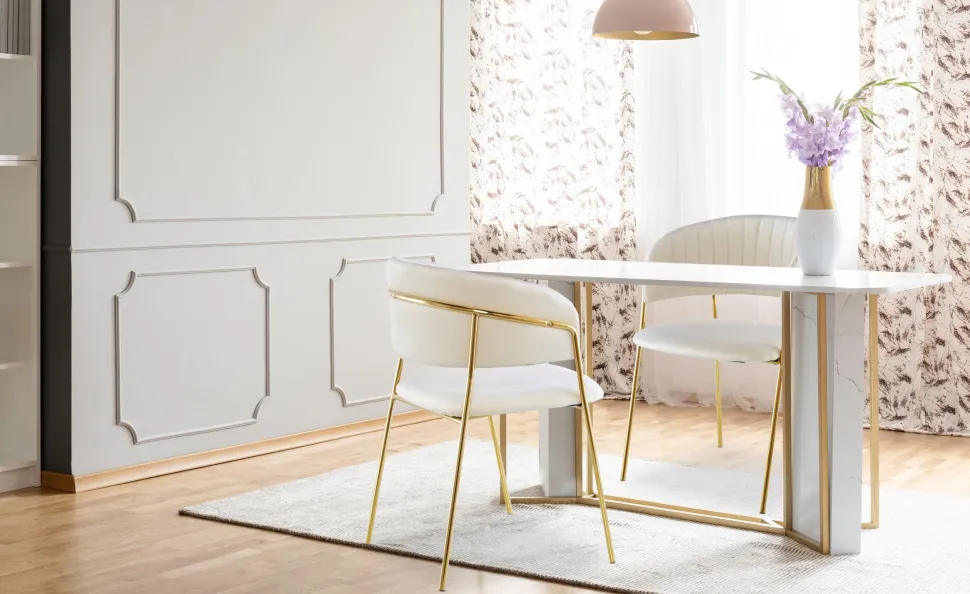 Lot de 4 chaises Tabata Velours Beige