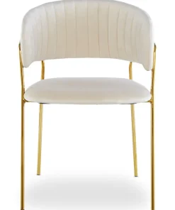 Lot de 4 chaises Tabata Velours Beige
