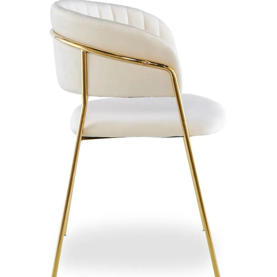 Lot de 4 chaises Tabata Velours Beige