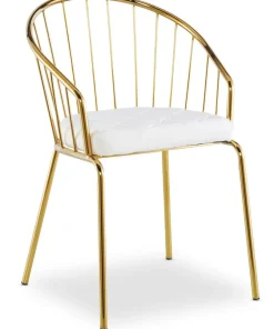 Lot de 2 chaises/fauteuils Eventille Simili Blanc