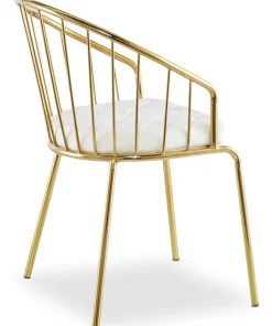 Lot de 2 chaises/fauteuils Eventille Simili Blanc