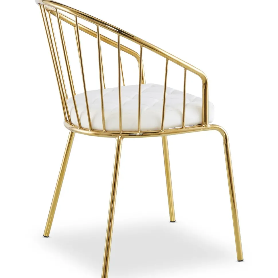 Lot de 2 chaises/fauteuils Eventille Simili Blanc
