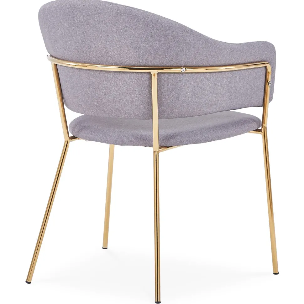 Lot de 2 chaises/fauteuils Ulrick Tissu Gris