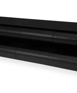 Meuble tv 8 tiroirs arrondis Mezade Bois Noir