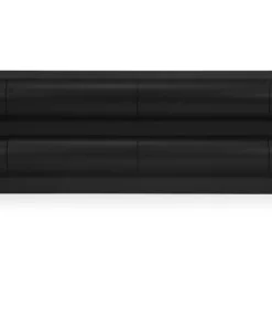 Meuble tv 8 tiroirs arrondis Mezade Bois Noir