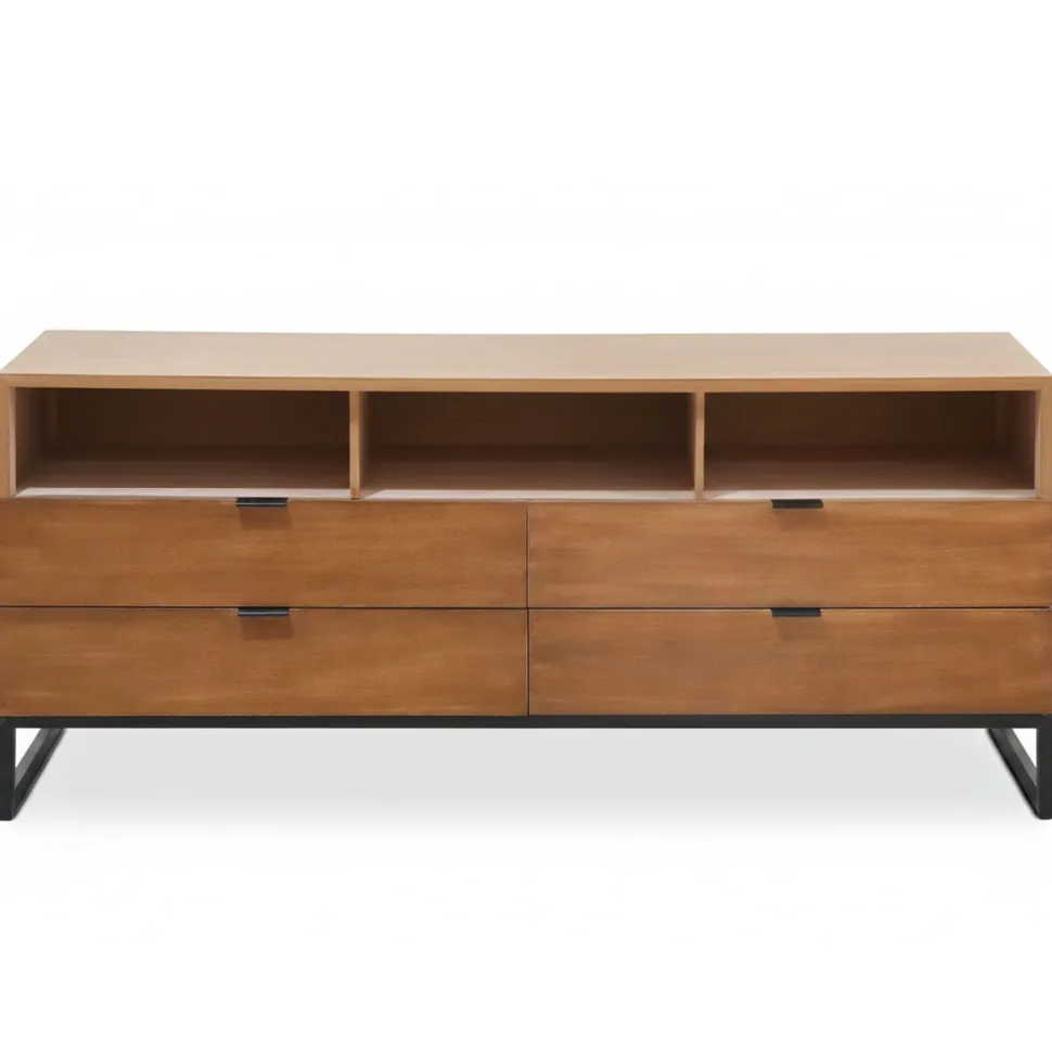 Meuble TV Panara L150cm Bois d'acacia patiné