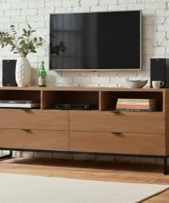 Meuble TV Panara L150cm Bois d'acacia patiné