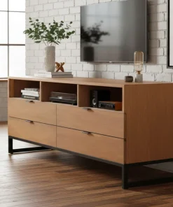Meuble TV Panara L150cm Bois d'acacia patiné