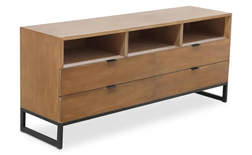 Meuble TV Panara L150cm Bois d'acacia patiné