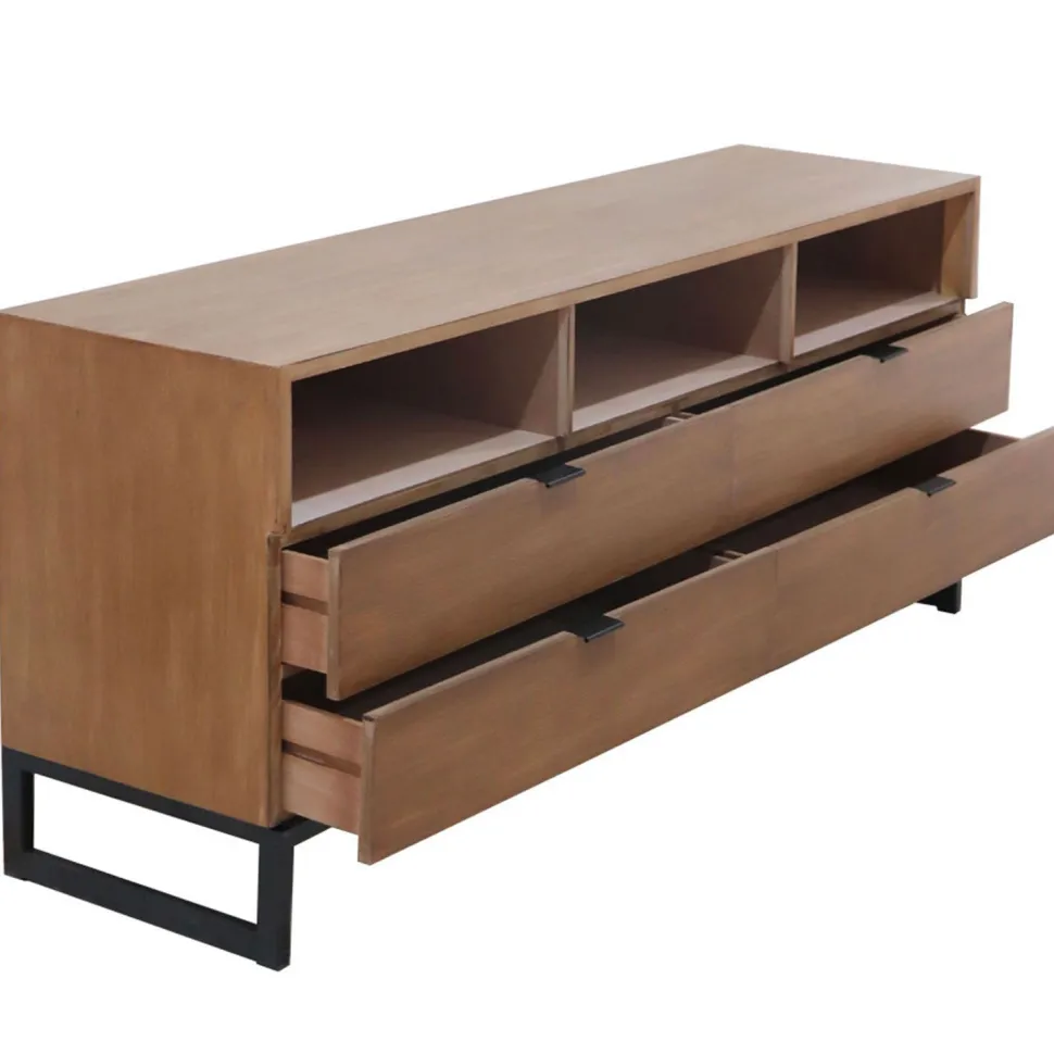 Meuble TV Panara L150cm Bois d'acacia patiné