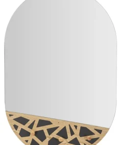 Miroir mural Abiti en M.D.F multicolore décorations en bois et 3 crochets