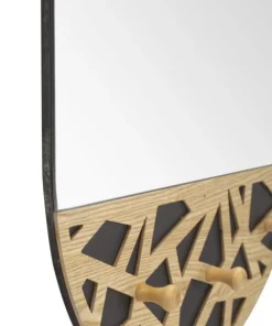Miroir mural Abiti en M.D.F multicolore décorations en bois et 3 crochets