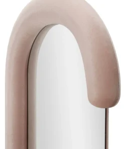 Miroir mural Chantal Bois et Velours Rose