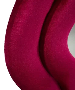 Miroir mural Emily Velours Fuchsia cadre ondulé