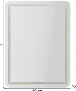 Miroir mural LED rectangulaire Simple