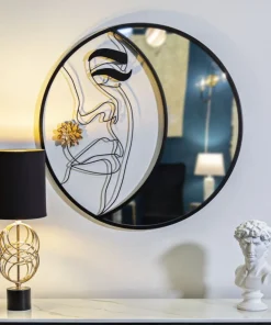 Miroir mural Melly Rond décor cubiste