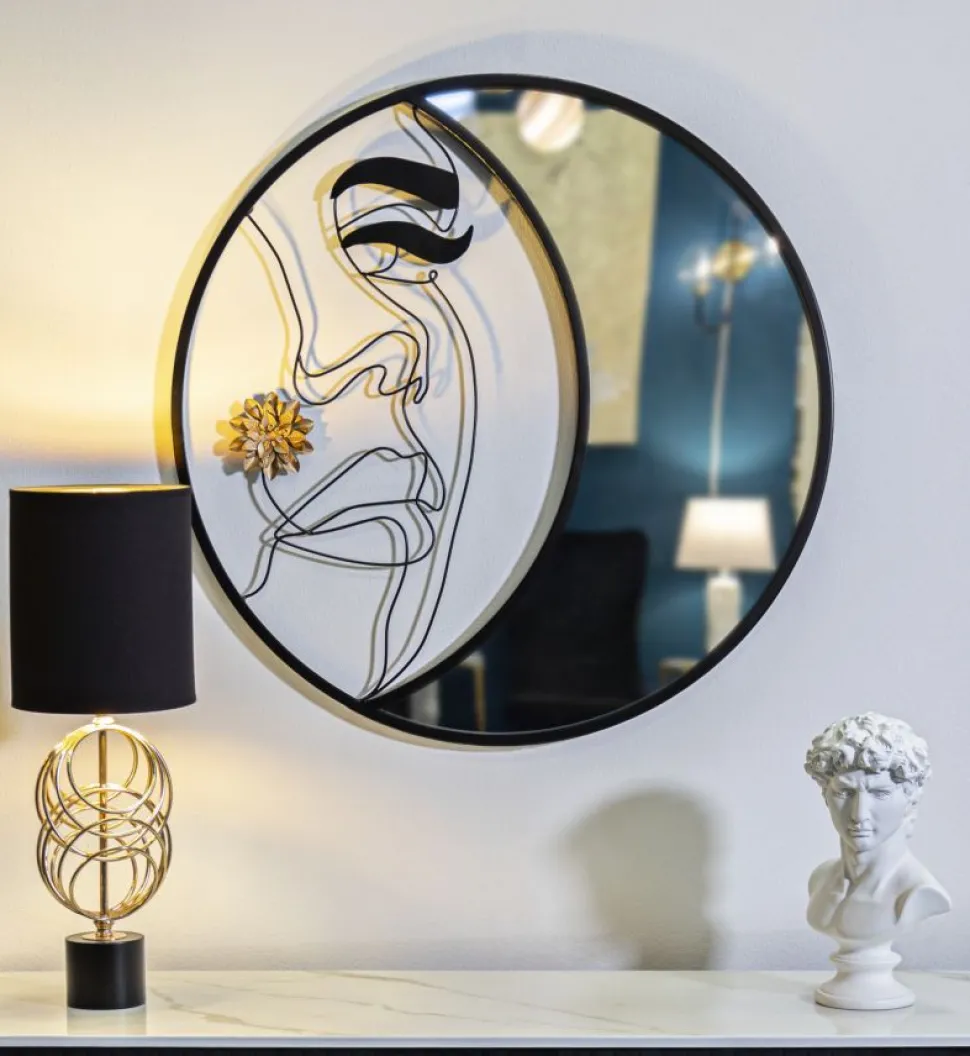 Miroir mural Melly Rond décor cubiste