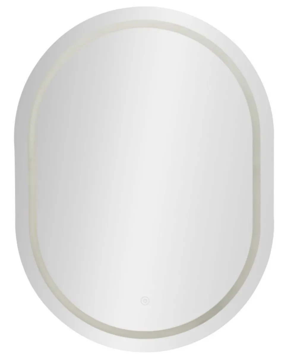 Miroir mural ovale LED 60x80 cm