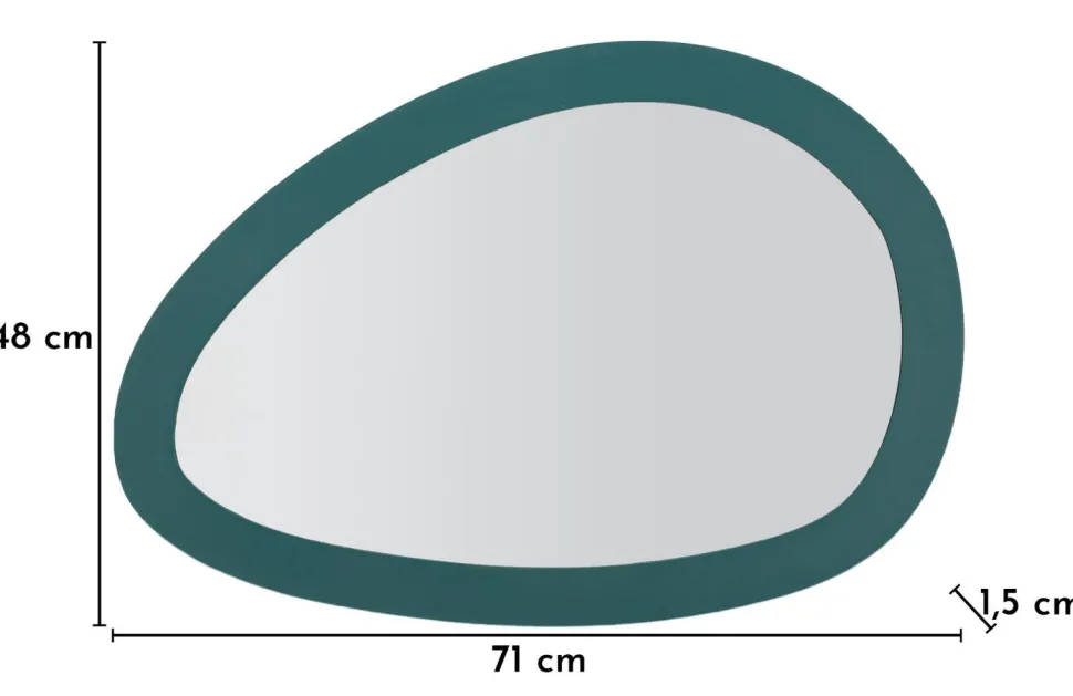 Miroir mural profil sinueux Saturne Ottanio