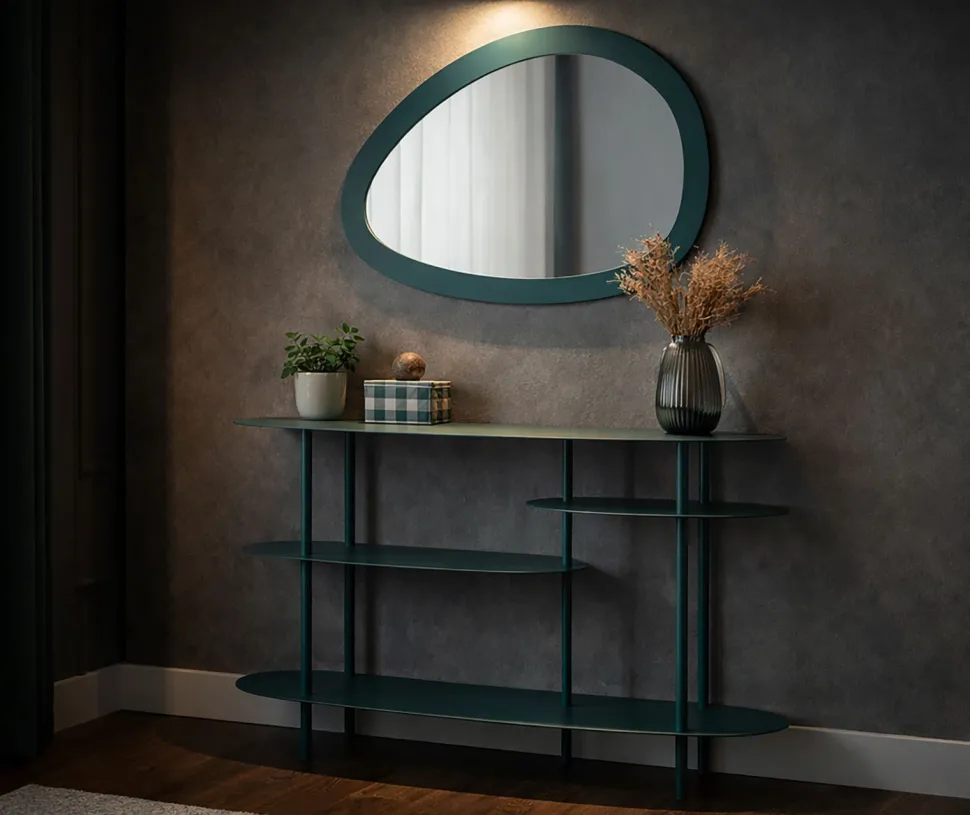 Miroir mural profil sinueux Saturne Ottanio