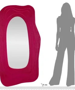 Miroir mural sinueux Dafne M.D.F Fuchsia et Verre
