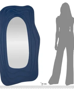 Miroir mural sinueux Dafne M.D.F Bleu et verre