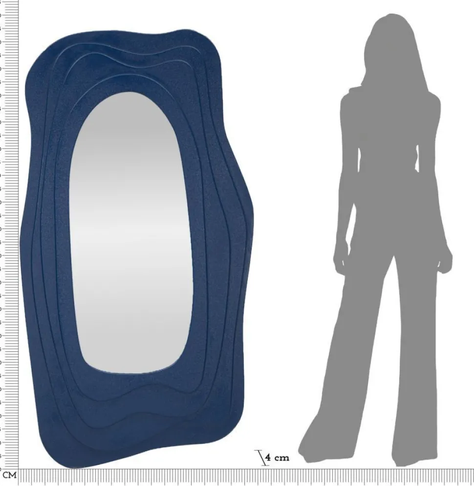 Miroir mural sinueux Dafne M.D.F Bleu et verre