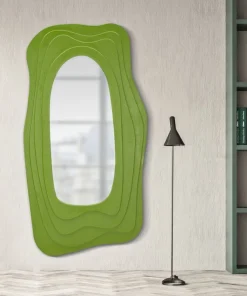 Miroir mural sinueux Dafne M.D.F Vert éclatant verre