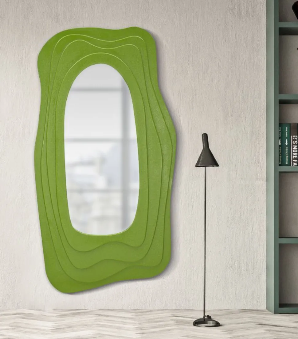 Miroir mural sinueux Dafne M.D.F Vert éclatant verre