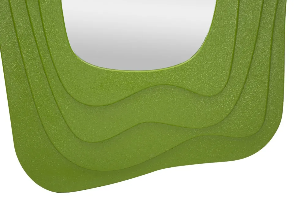 Miroir mural sinueux Dafne M.D.F Vert éclatant verre