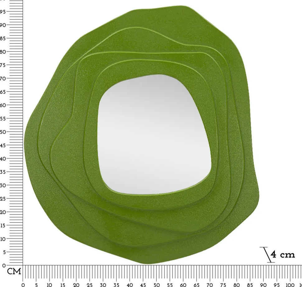 Miroir mural sinueux Dalia M.D.F Vert et Verre
