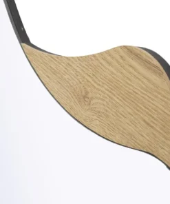 Miroir mural étoile M.D.F et verre bois naturel