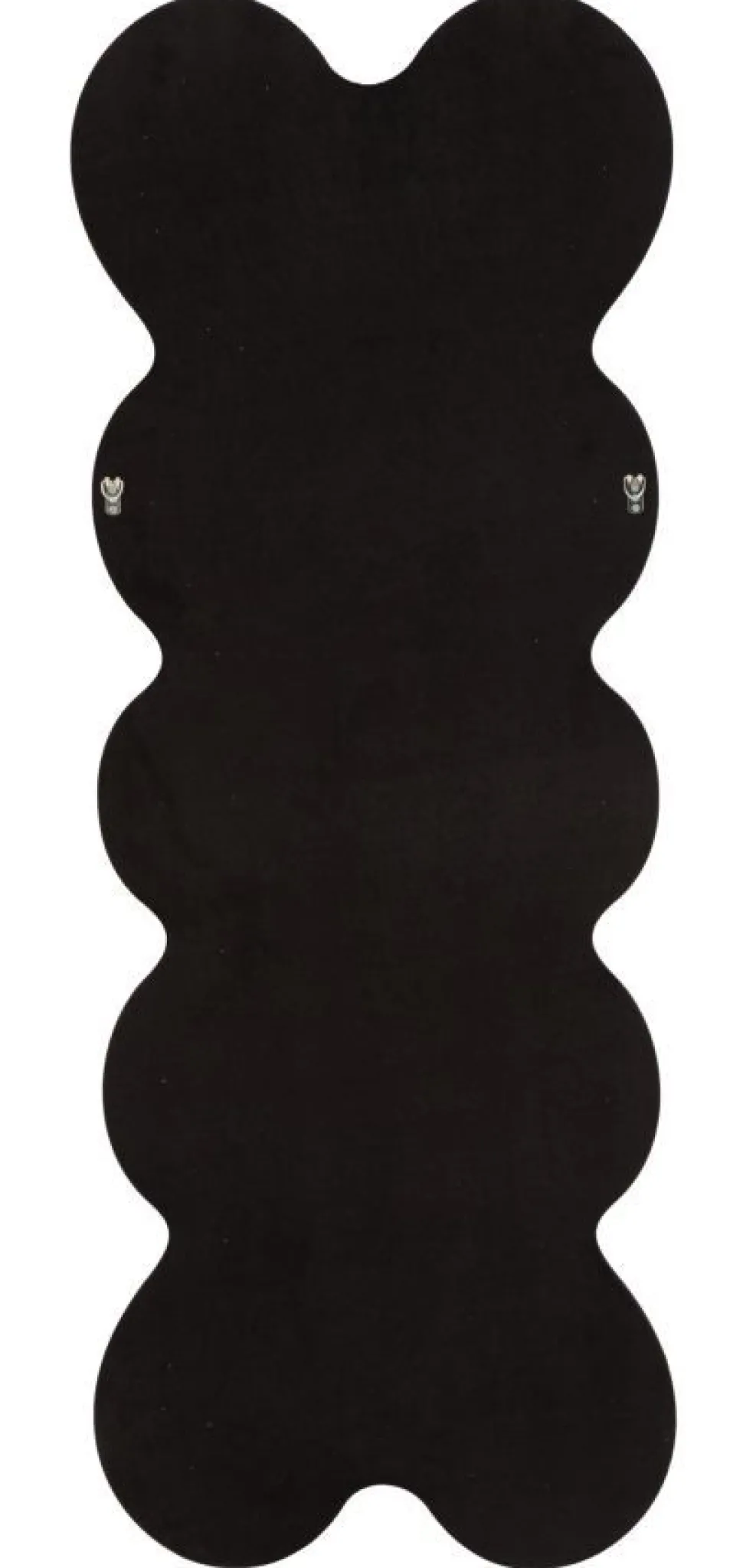 Miroir mural vertical Monica noir finition ondulée