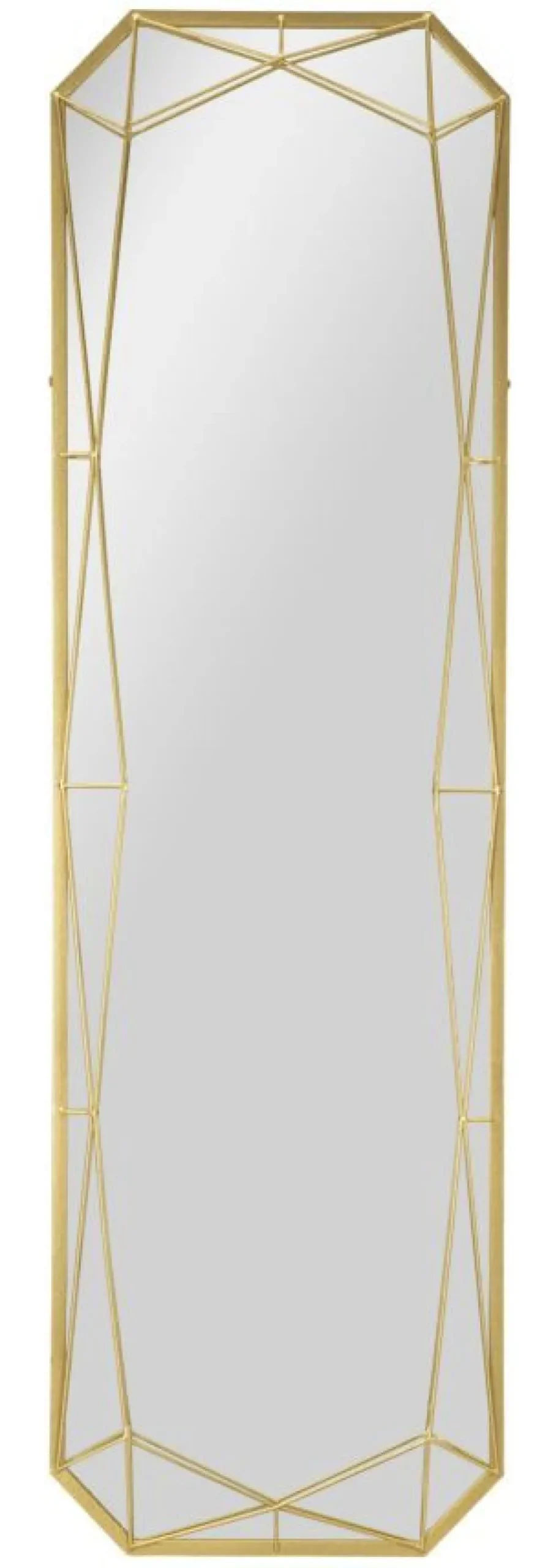 Miroir sur pied Gold design géométrique