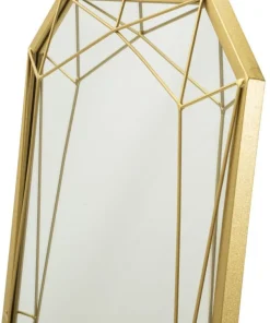 Miroir sur pied Gold design géométrique