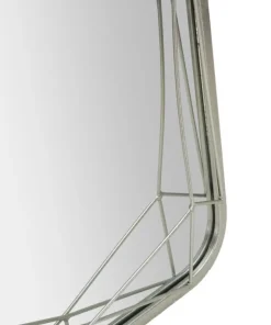 Miroir sur pied géométrique Argenté