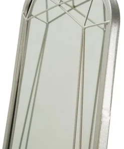 Miroir sur pied géométrique Argenté