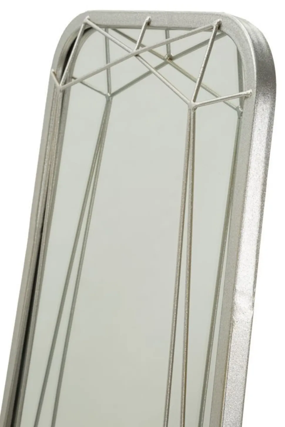 Miroir sur pied géométrique Argenté