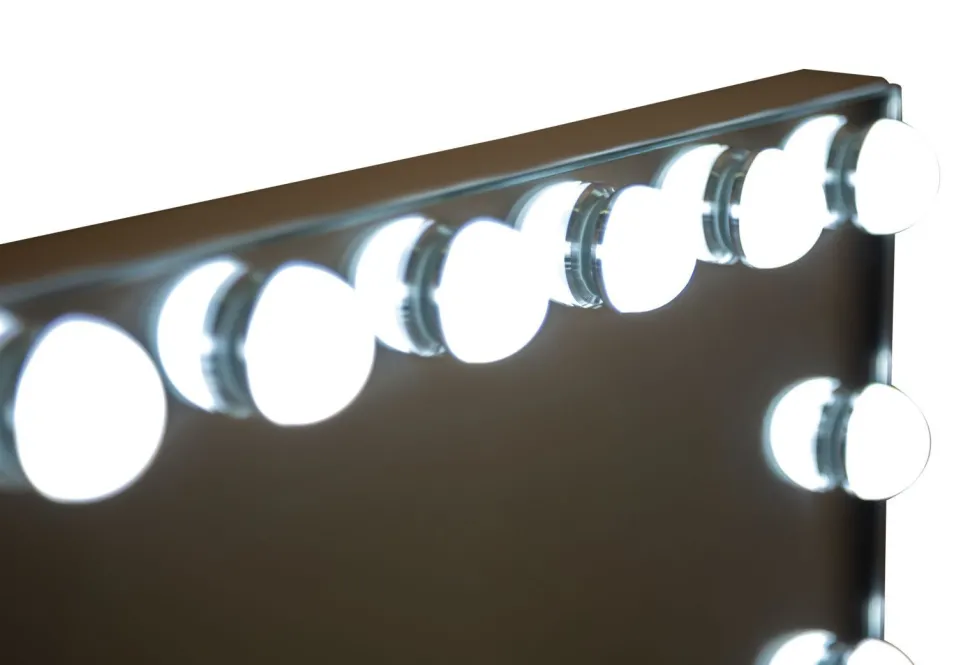 Miroir sur pied Hollywood avec LED