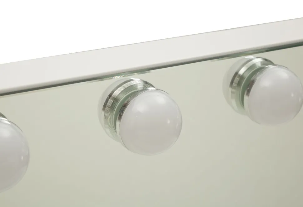 Miroir sur pied Hollywood avec LED