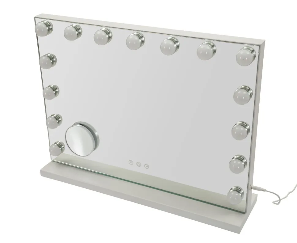 Miroir sur pied Hollywood avec LED
