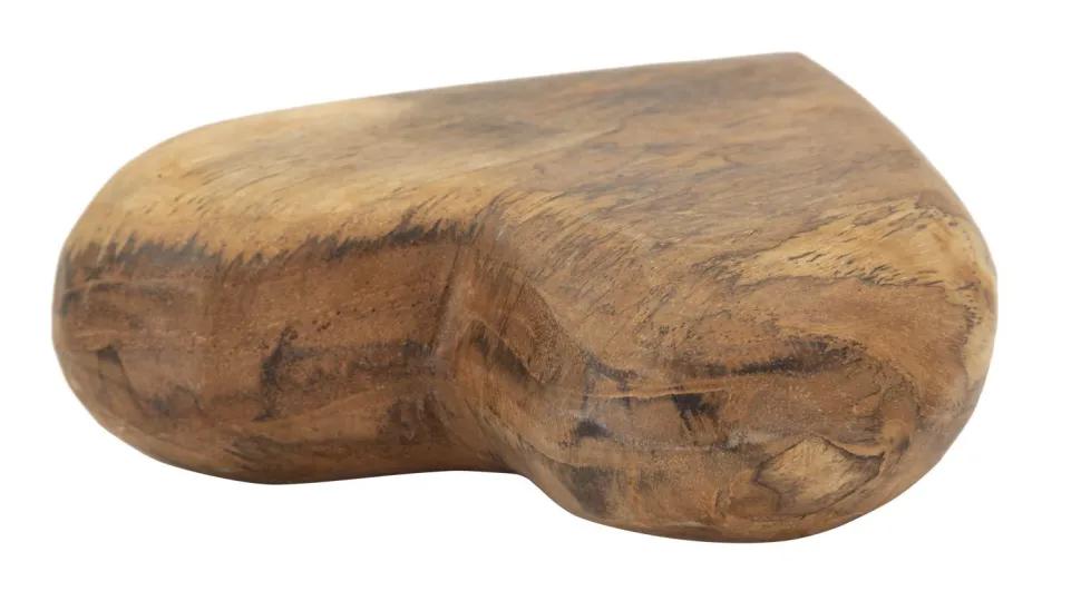 Objet décoratif Cœur en teck recyclé marron