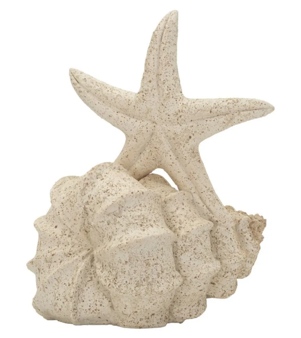 Objet décoratif en coquillage et étoile de mer finition Sable naturel