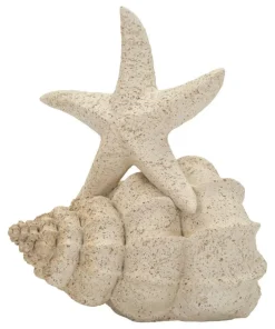 Objet décoratif en coquillage et étoile de mer finition Sable naturel
