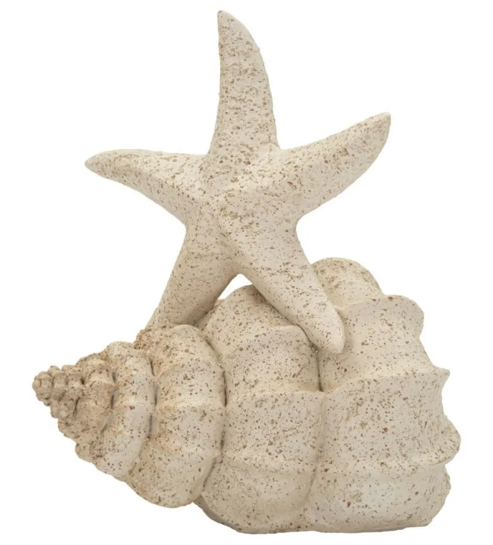 Objet décoratif en coquillage et étoile de mer finition Sable naturel
