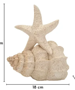 Objet décoratif en coquillage et étoile de mer finition Sable naturel