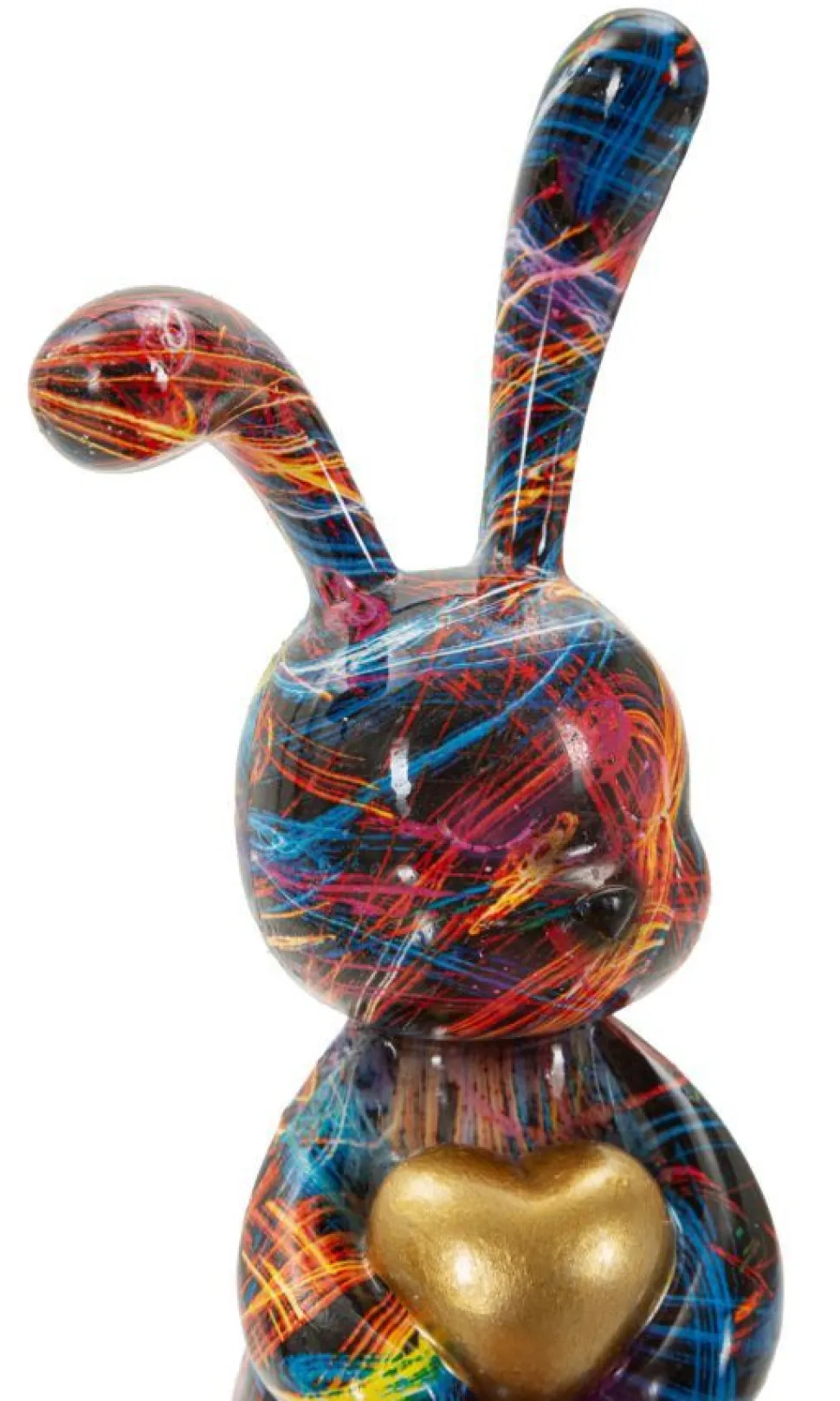 Objet Décoratif Lapin Psychédélique Couleurs Vives