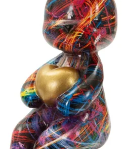 Objet Décoratif Lapin Psychédélique Couleurs Vives